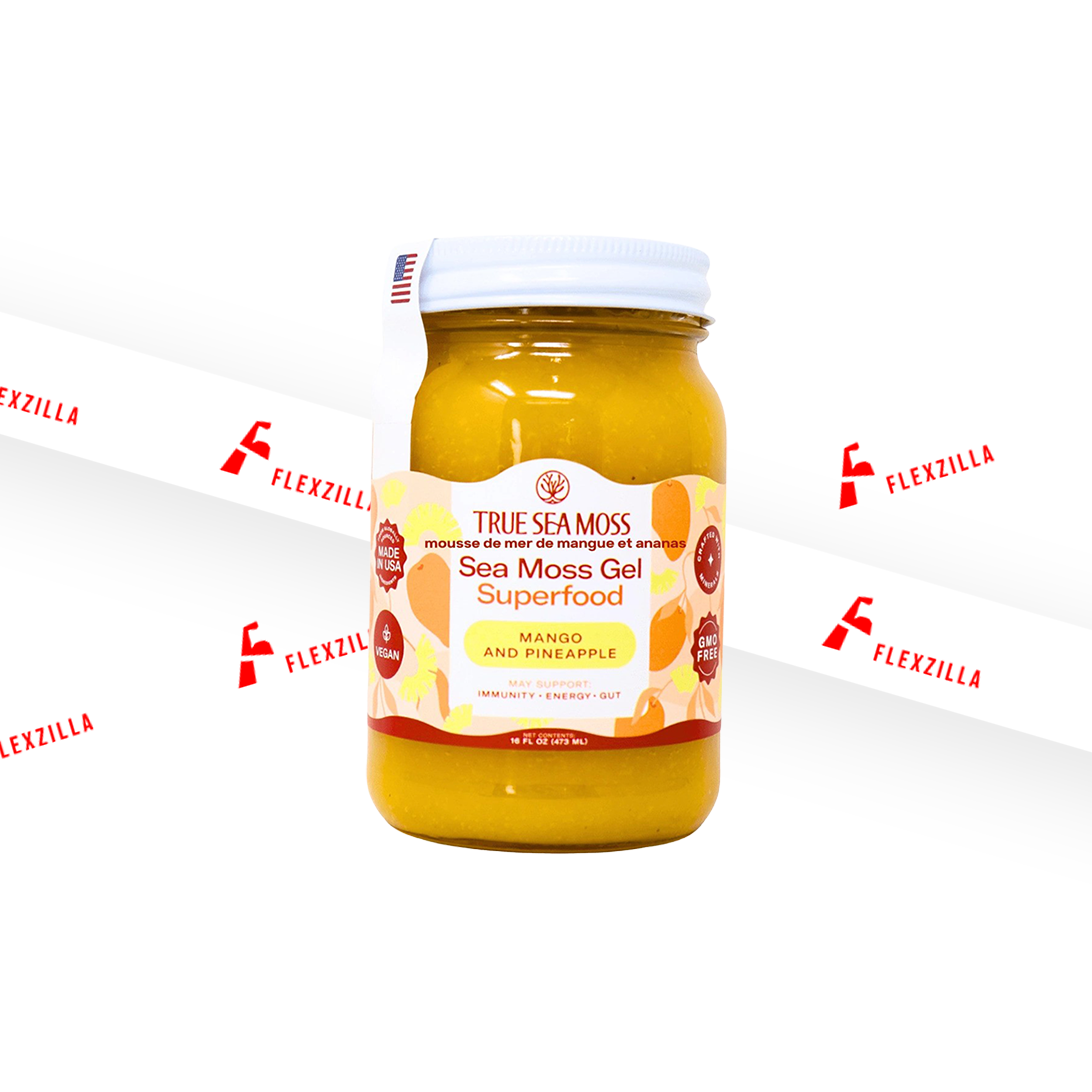 TRUE SEA MOSS SEA MOSS GEL SUPERFOOD  MANGO AND PINEAPPLE 473 ML