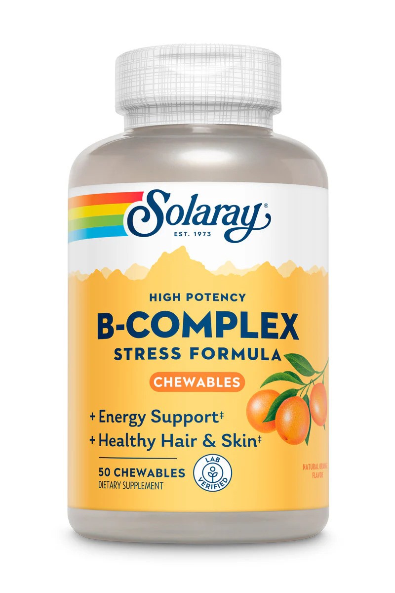 Solaray B-Complex Stress Formula 50 Chewables Orange Flavor