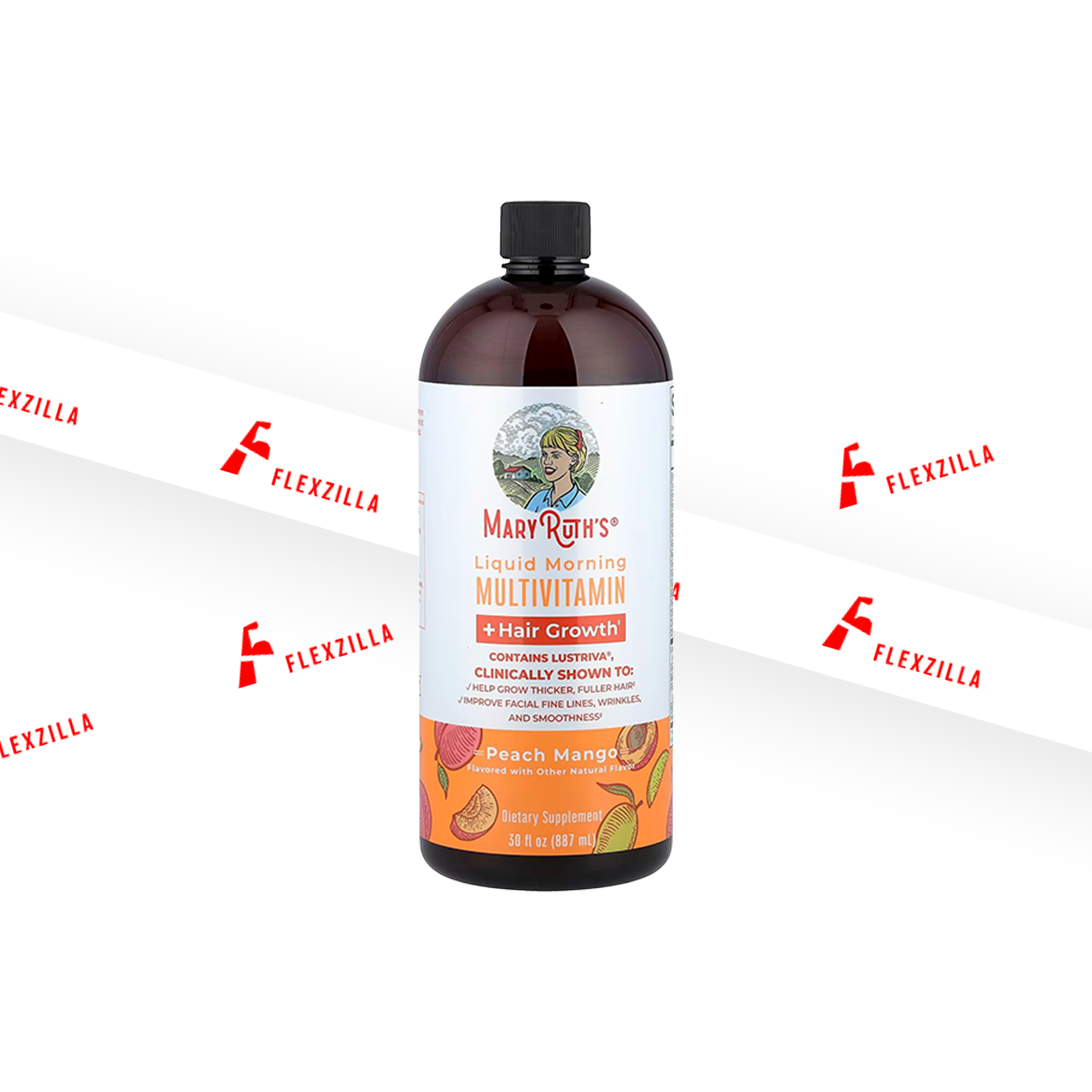 MARY RUTH'S LIQUID MORNING MULTIVITAMIN + HAIR GROWTH PEACH MANGO FLAVOR