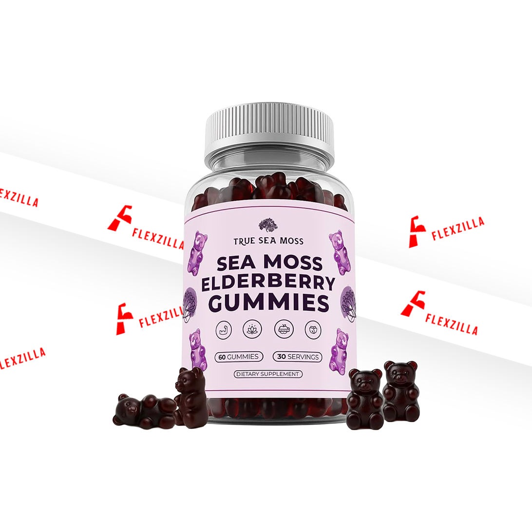 TRUE SEA MOSS SEA MOSS& ELDERBERRY GUMMIES 60 GUMMIES