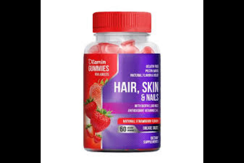 DITAMIN ADULT GUMMIES HAIR,SKIN&NAILS STRAWBERRY FLAVOR 60 GUMMIES