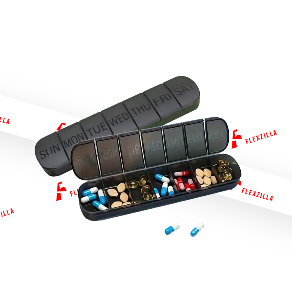 PORTABLE PILL BOX (WEEKLY PILL ORGANIZER)