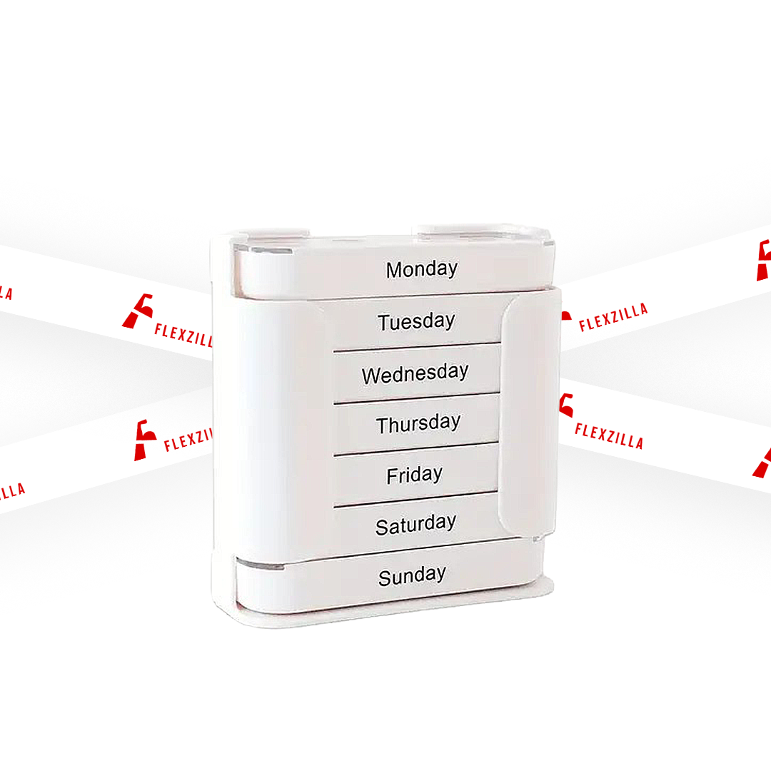 VANYARLIFE PORTABLE PILL ORGANIZER WITH REMOVABLE DAILY COMPARTMENTS WHITE