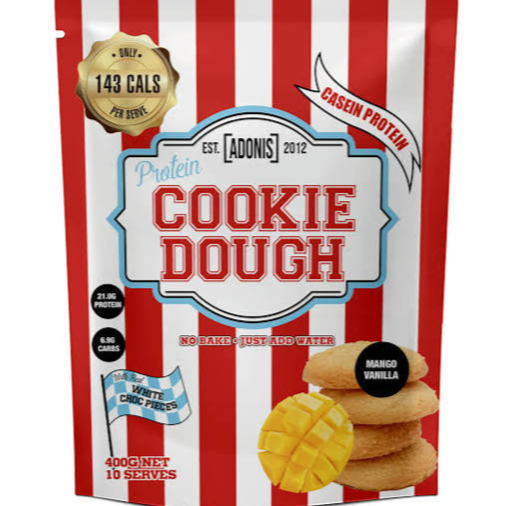 ADONIS PROTEIN COOKIE DOUGH 400GM MANGO VANILLA