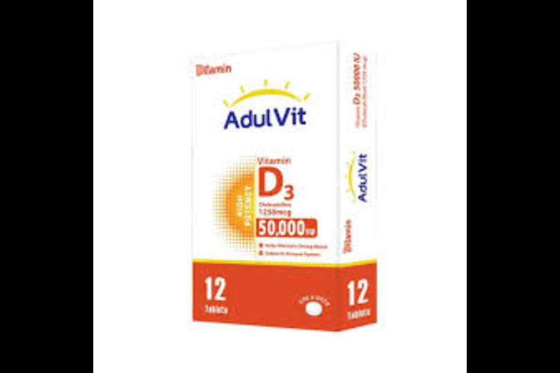 DITAMIN ADUL VIT VITAMIN D3 50,000IU 12 TABLETS
