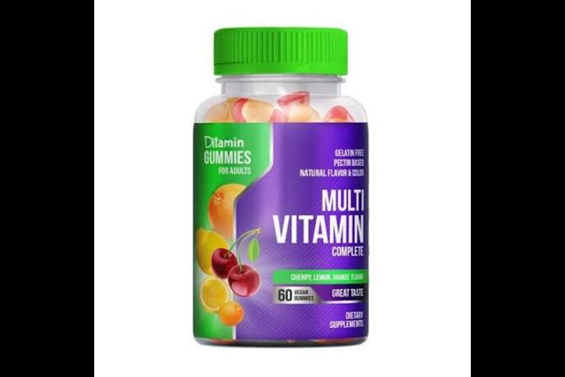 DITAMIN ADULT GUMMIES MULTIVITAMIN CHERRY,LEMON,ORANGE FLAVOR 60 GUMMIES